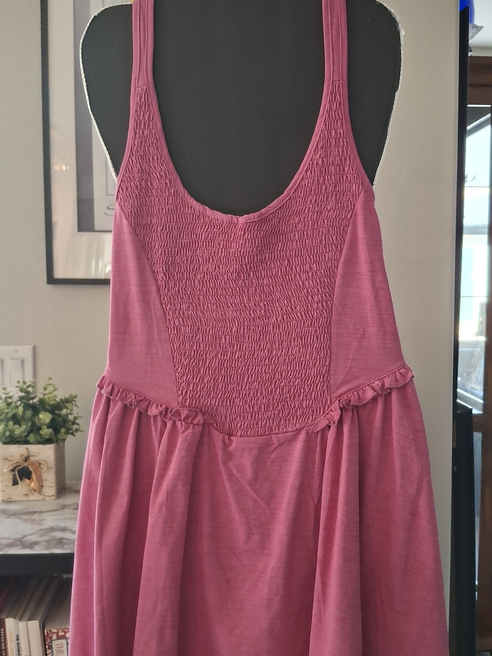 NWT! SIZE LARGE WOMEN'S YIPINK FUCHSIA Summer Sleeveless Smock Dress